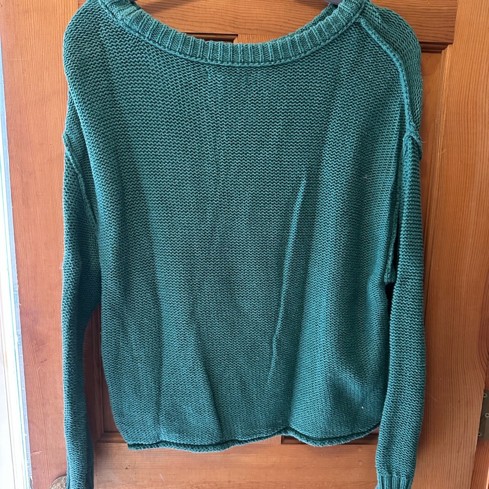 American Eagle Outfitters Teal Crew Neck Sweater
